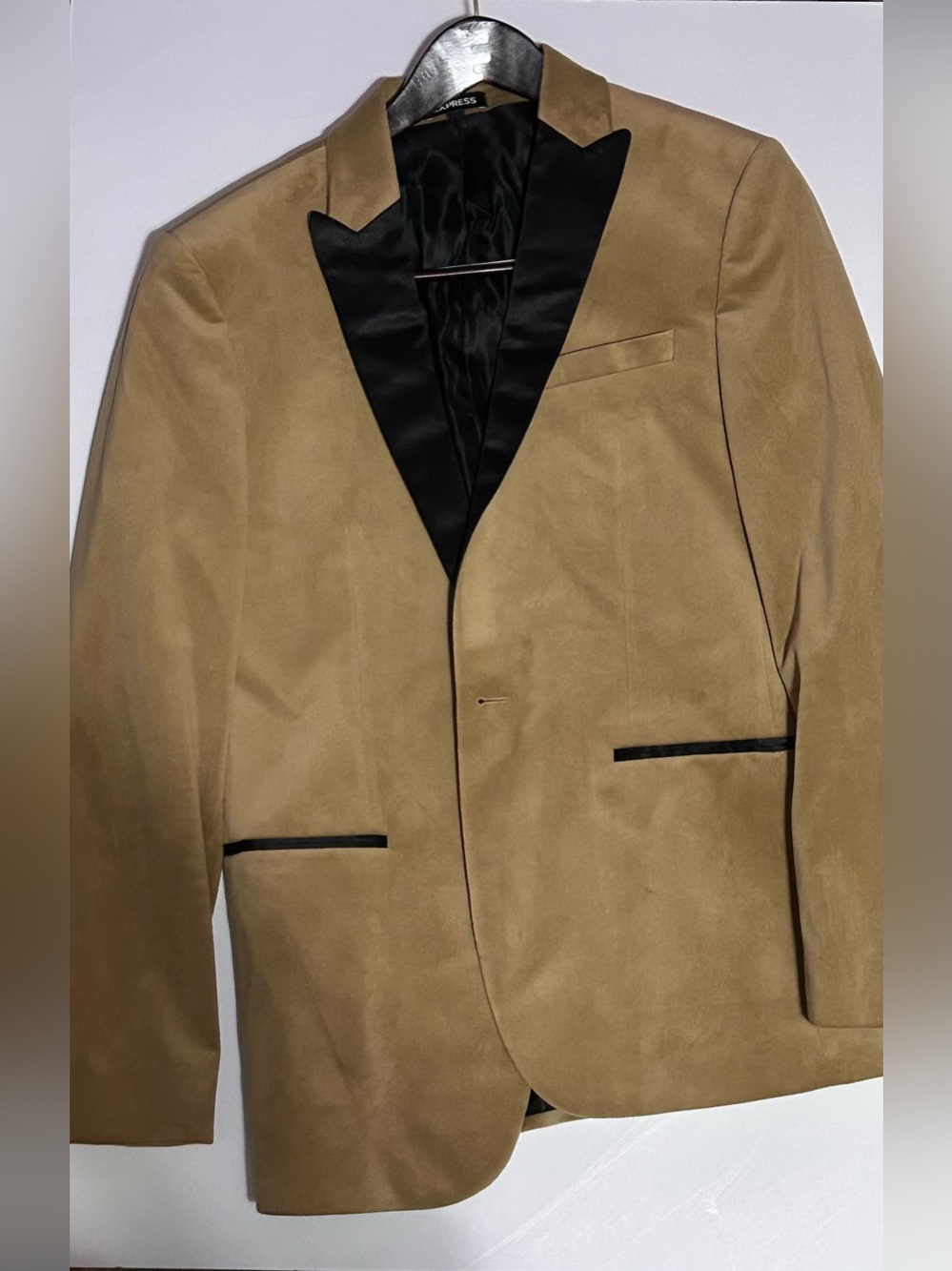 Express Tan Tuxedo Suit Jacket